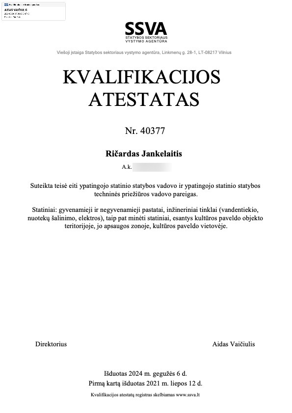 Kvalifikacijos atestatas