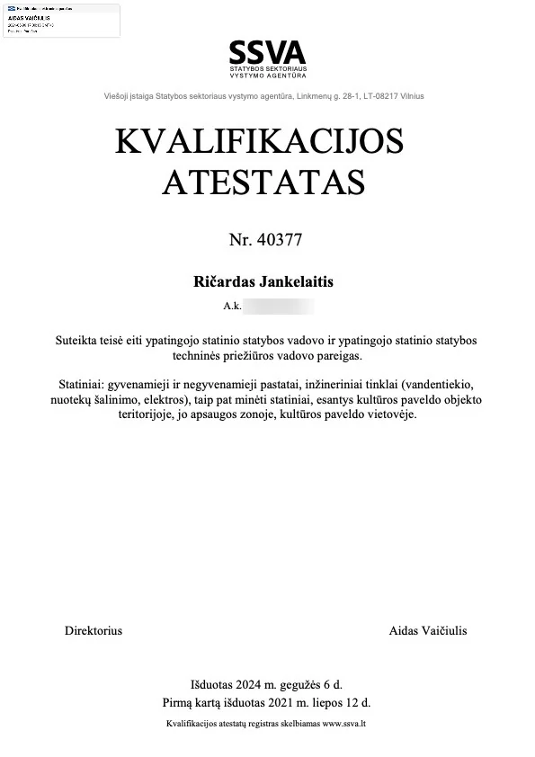 Kvalifikacijos atestatas